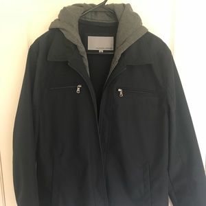 Men’s Hooded Bomber Jacket W/ Storm Collar